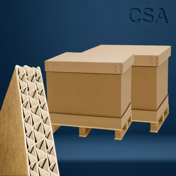 Triplex-Karton-Kutular-4 Triplex kartonun çok katmanlı yapısını gösteren kesit görseli ile birlikte kullanılan iki kutu, endüstriyel ürünlerin taşınmasında tercih edilen dayanıklı ambalaj sistemlerini temsil eder.